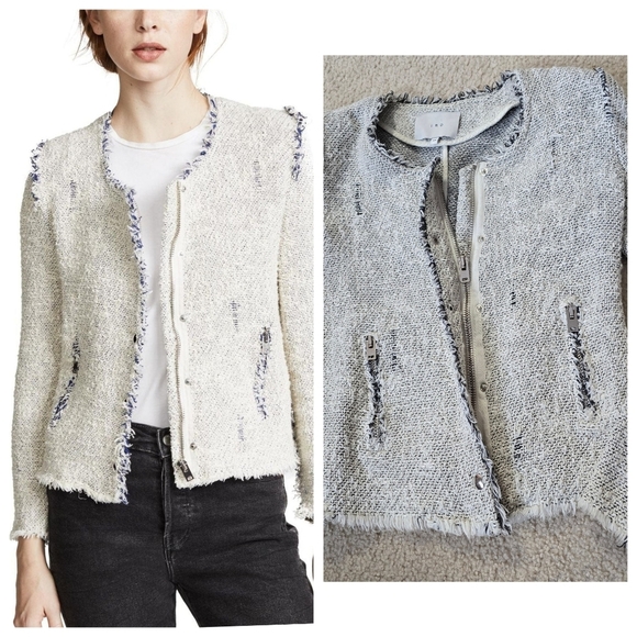 IRO Jackets & Blazers - IRO Distressed "Agnette" Tweed Jacket Size EU 34 US XS SMALL